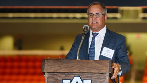 Coach Greg Williams, 1996-present talks about building the equestrian program.Auburn Tiger Trail program on Friday. April 8, 2022 in Auburn, Ala.